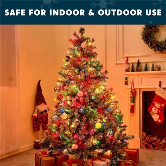 Christmas Lights Outdoor,21.4FT Multicolor Christmas Tree Lights Outside - Picture 6 of 8